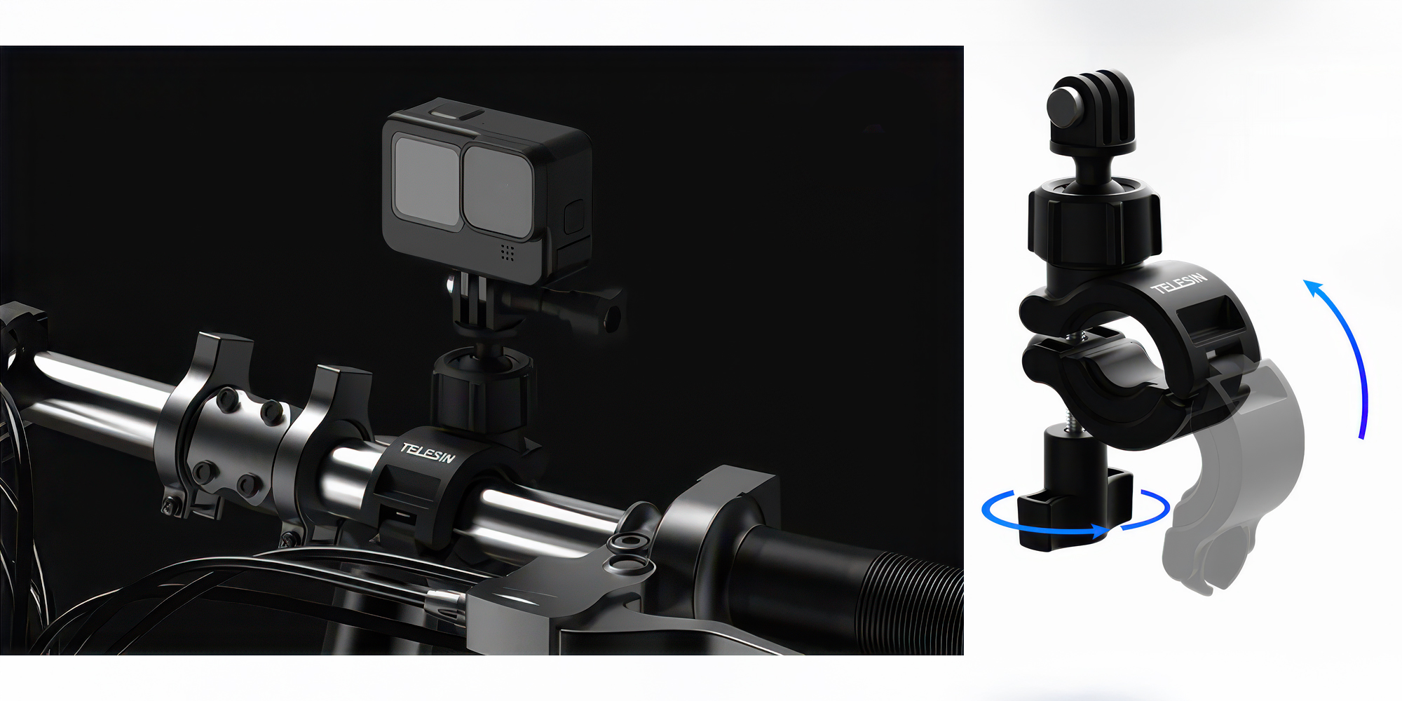 Mocowanie na kierownicę rowerową Telesin DJ-HBM-001 do kamer sportowych